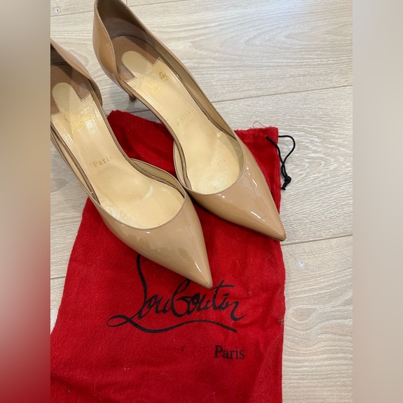 Christian Louboutin- Iriza-70 mm Pumps Patent calf Nude